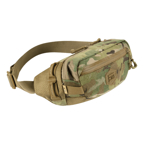 M‑Tac bältesväska Elite Hex i camo med Cordura-material, två fack och vattentät dragkedja. Idealisk för dagligt bruk eller taktisk utrustning.