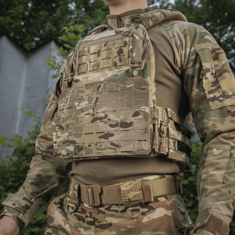 M-Tac frontpanel till Plate Carrier Cuirass QRS XL i camo Cordura 500D med NIJ-certifiering, visad i galleri 1