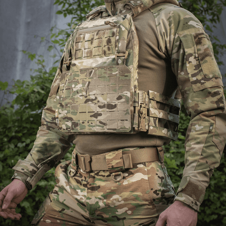 M-Tac frontpanel till Plate Carrier Cuirass QRS XL i slitstarkt Cordura 500D med NIJ-certifiering, visad i galleri 1 på militärutrustning