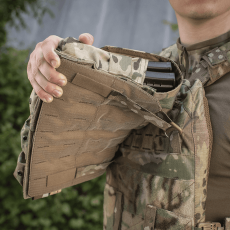 M-Tac frontpanel till Plate Carrier Cuirass QRS XL i robust Cordura 500D med NIJ-certifiering, visad öppen i galleri 1