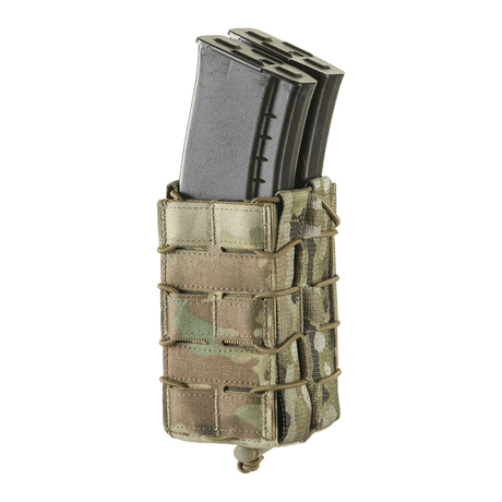 M-Tac dubbel magasinficka för AK Gen.3 med magasin i Cordura 1000D-material, designad för taktisk användning och MOLLE-kompatibel.