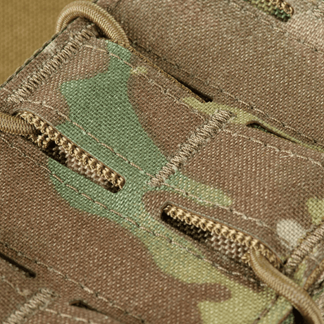 Närbild av M-Tac dubbel magasinficka för AK Gen.3 i slitstarkt Cordura 1000D med MOLLE-kompatibla funktioner