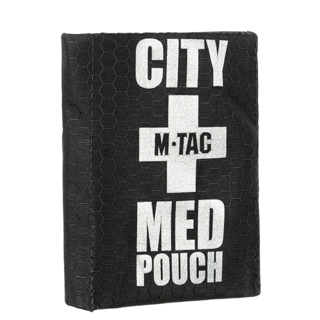 M-Tac City Med Pouch Hex i robust hexagonmönstrat ripstopmaterial, kompakt första hjälpen-kit med slitstark söm, visad i galleri 1