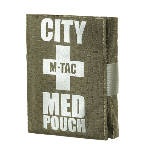 M-Tac City Med Pouch Hex i hexagonmönstrat ripstopmaterial, kompakt första hjälpen-kit för bärbar medicinförvaring, galleri position 1.