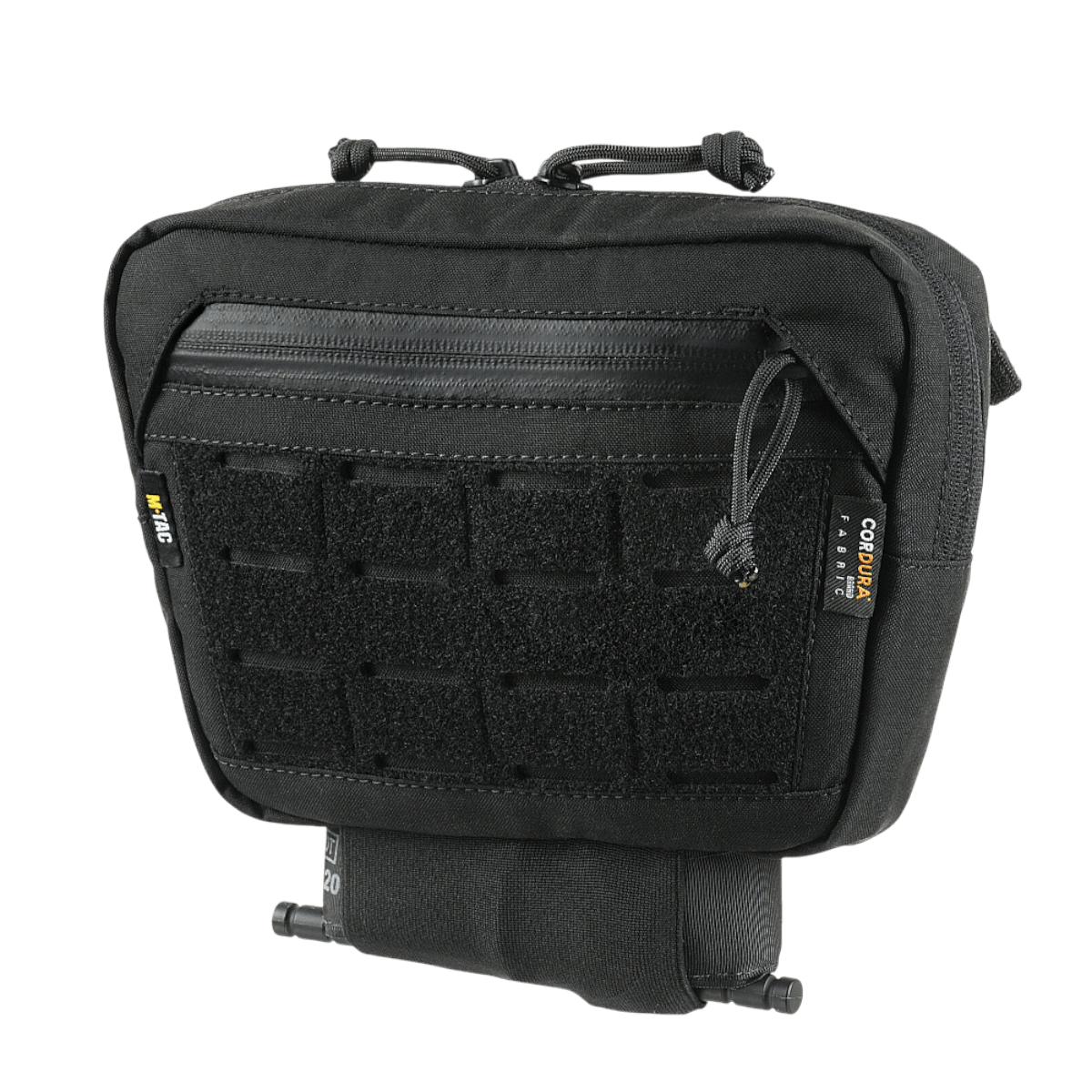 M-Tac Lomme til Tilbehør Lower Large Elite i sort Cordura 500D materiale med YKK lynlåse for holdbarhed og nem adgang til indholdet.