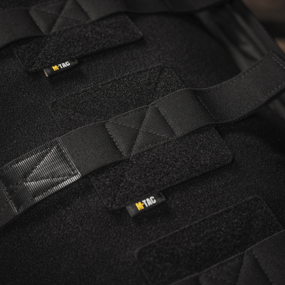 M‑Tac Indlæg til Rygsæk (3 stk) sort velcro og stropper til optimal sikring af våben og tilbehør i tasker.