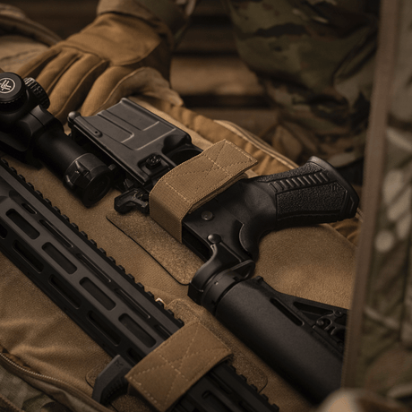 M‑Tac Insatser för ryggsäck (3 st) i bruk med AR-15, justerbara remmar och Velcro-fäste för säker förvaring i ryggsäck.