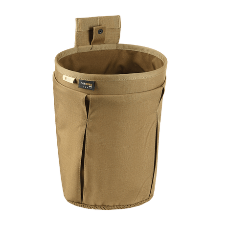 M‑Tac magasinpåse Dump Pouch Lite Elite i Cordura 500D med quick-pull-lås, dränerad botten och MOLLE-monteringsremmar, i brun färg.