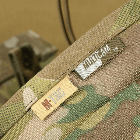 M‑Tac magasinsäck Dump Pouch Lite Elite i kamouflage Cordura 500D med märken för M‑Tac och Multicam, robust och praktisk design.