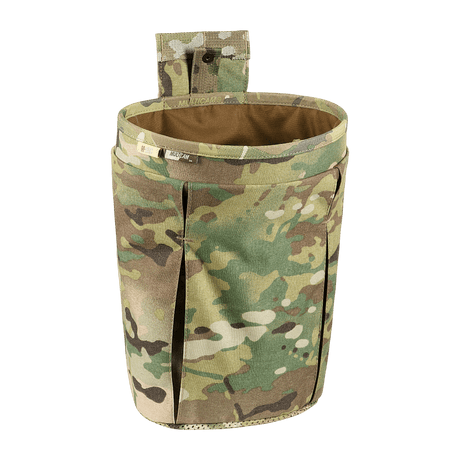 M‑Tac magasinpåse Dump Pouch Lite Elite i kamouflagedesign med quick-pull-lås och dränerad botten, kompatibel med MOLLE och bältesremmar.
