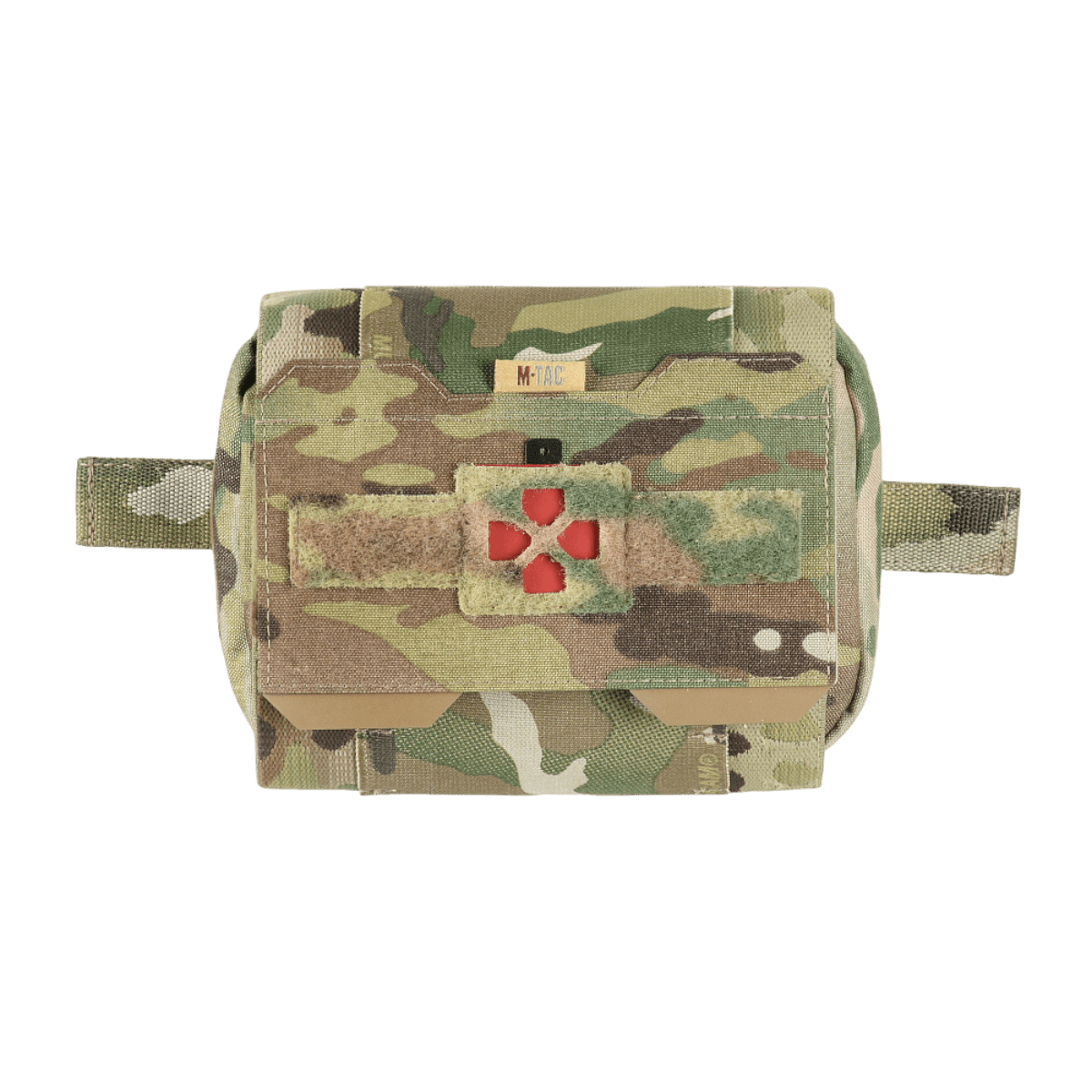 M-Tac Horisontal Medic Lomme Large Elite i camouflage design, lavet af slidstærkt Cordura 500D materiale, til førstehjælpssituationer.