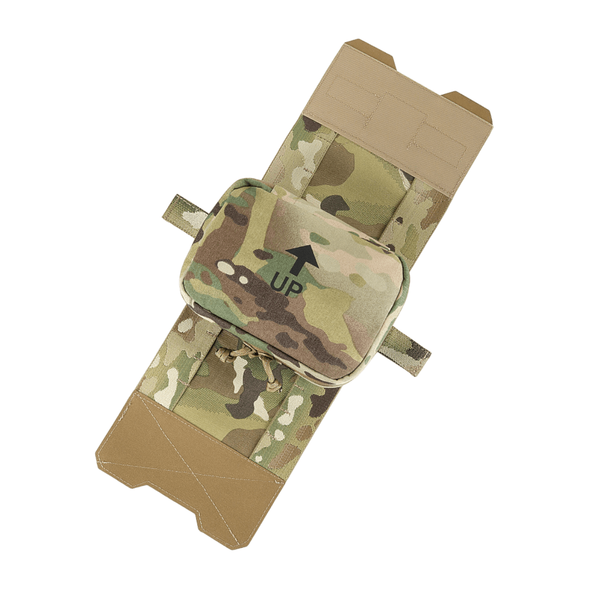 M-Tac Horisontal Medic Lomme Large Elite i camouflage farver, optimal til feltforhold, med slidstærk Cordura 500D og nyttig førstehjælpsorganizer.