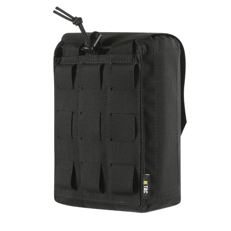 M‑Tac Medic Pouch Vertical Large Elite i sort med innovativt design og Cordura-materiale til sikker opbevaring af førstehjælpsudstyr.