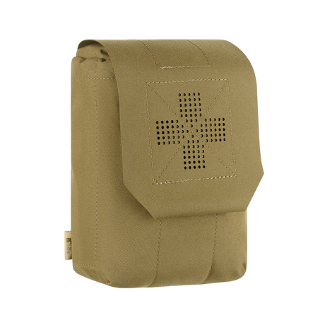 M‑Tac Medic Pouch Vertical Large Elite med slitesterkt Cordura 500D-materiale og MOLLE-interface designet til medicinopbevaring.