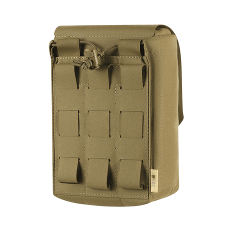 M-Tac Medic Pouch Vertical Large Elite taske i holdbar Cordura 500D med MOLLE-interface, designet til hurtig adgang til førstehjælpsudstyr.