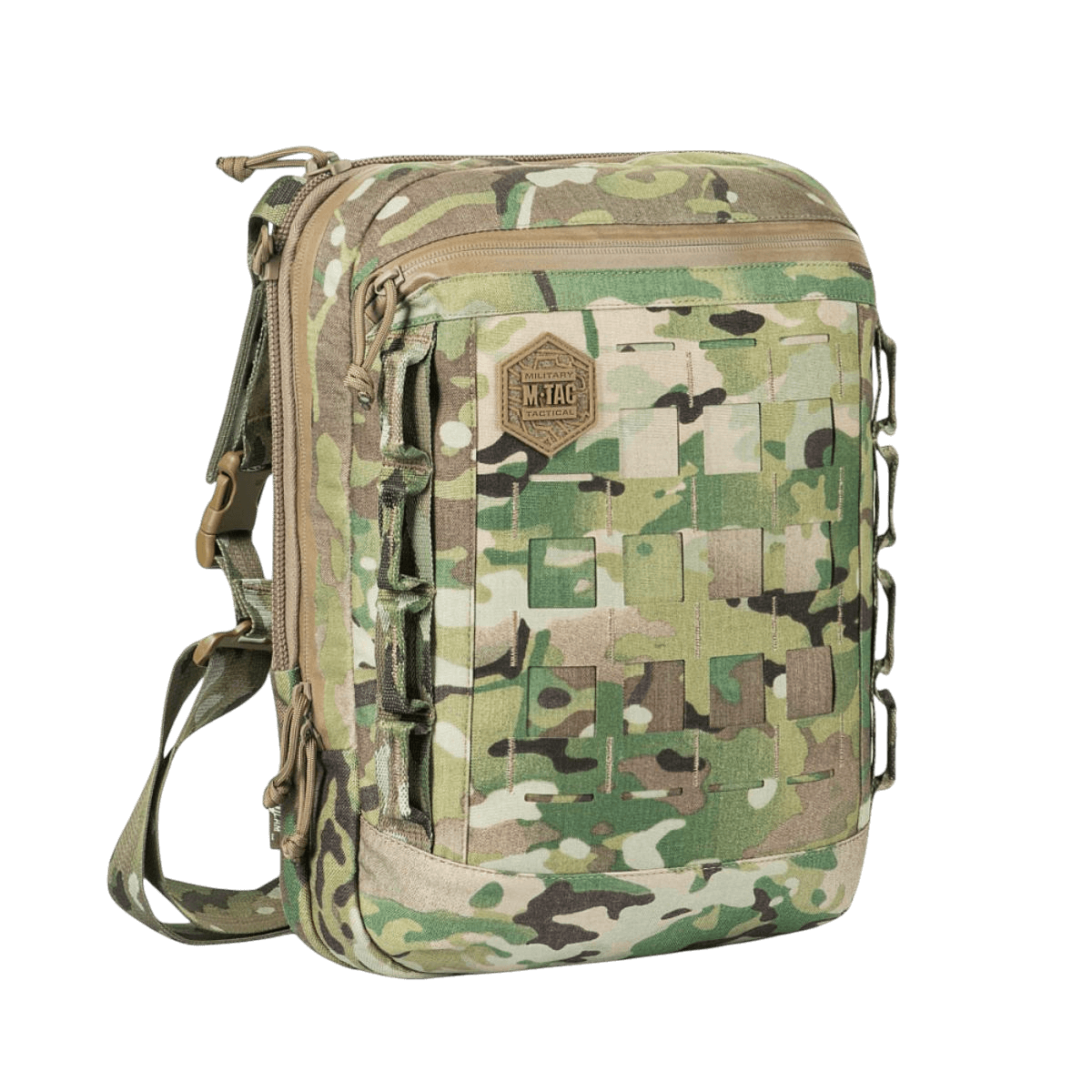 M-Tac Tablet Bag Laser Cut Hex i Camouflage med Cordura-materialer og Laser Cut MOLLE tilføjelsesmuligheder.