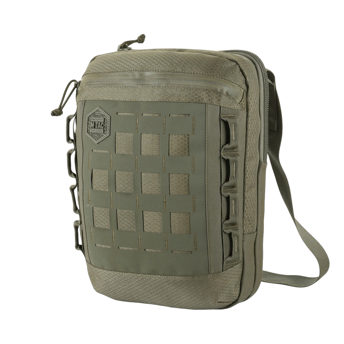 M-Tac Tablet Bag Laser Cut Hex i Cordura med Laser Cut MOLLE system for EDC, dokumenter, og skjult våben. Stærk og praktisk taske.