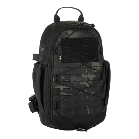 M-Tac STURM Elite Rygsæk - 15 liter taktisk rygsæk med MOLLE Laser Cut frontpanel og elastiske sidelommer, perfekt til feltudstyr.