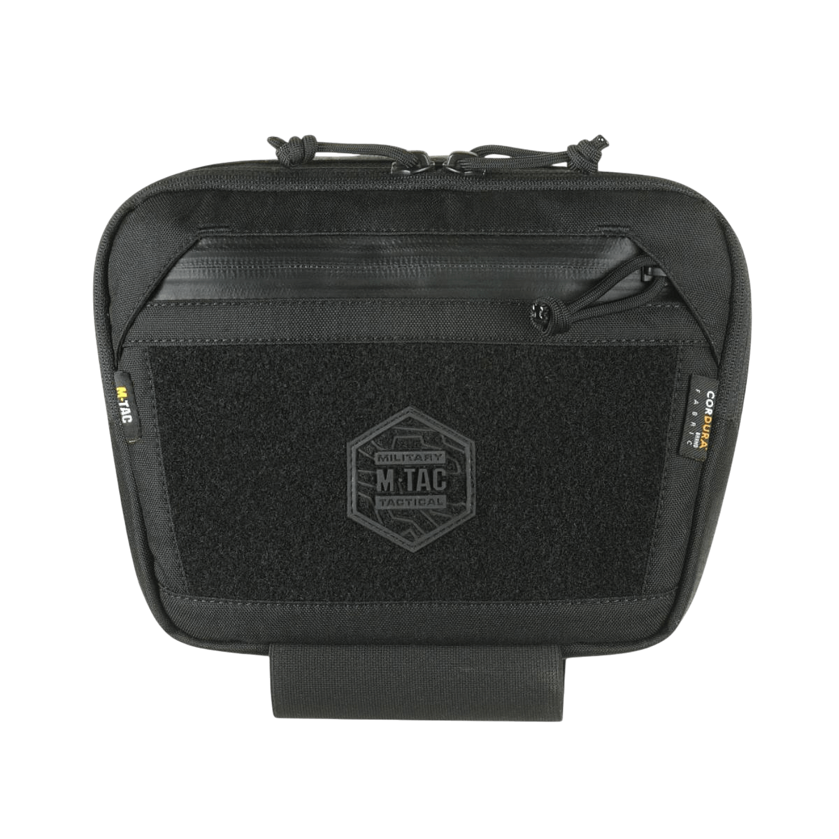 M-Tac Large Elite Gen.II Skuldertaske i sort Cordura 500D med tre hovedrum og Velcro-panel til taktisk og daglig brug