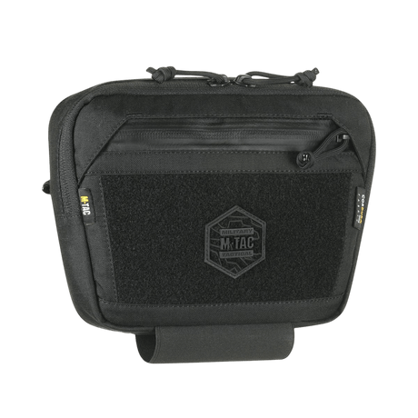 M-Tac Large Elite Gen.II Skuldertaske i sort Cordura 500D med front Velcro-panel og YKK-lynlåse for taktisk brug