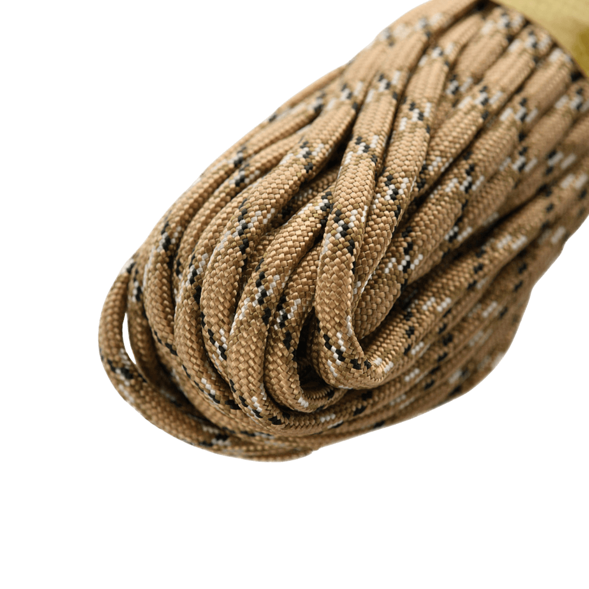 M‑Tac Paracord 550 Type III 15 m i beige nuance, stærk nylonkordel til friluftsliv og nødbrug, længde 15 m, diameter 4 mm, brudstyrke 240 kg.
