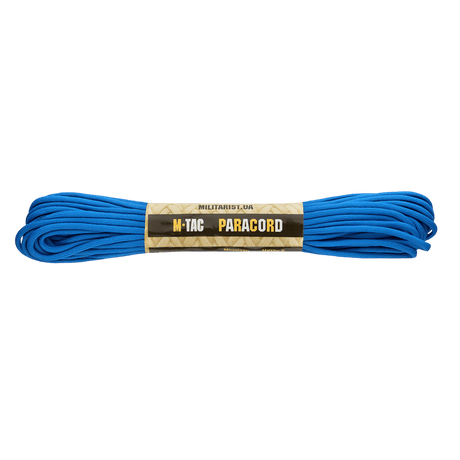 M‑Tac Paracord 550 Type III 15 m stærk blå nylonkordel ideel til friluft og nødbrug. Længde: 15 m, Diameter: 4 mm, Brudstyrke: 240 kg.