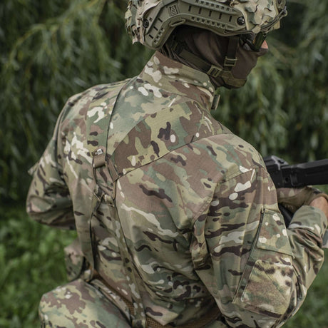 M-Tac Skulderstropper til taktisk bælte Laser Cut i camouflage Cordura, NIJ-certificeret, vist i galleri position 1 for bærekomfort.