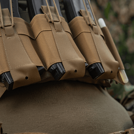 M-Tac Frontpanel til Cuirass QRS Plate Carrier 3 Magasiner i elastisk materiale til NIJ-certificeret taktisk kropsbeskyttelse, galleri position 1.