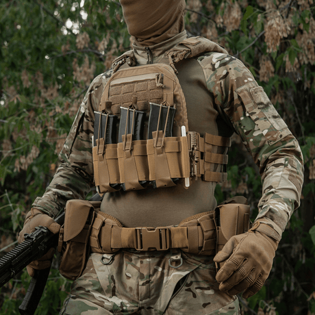 M-Tac Frontpanel til Cuirass QRS Plate Carrier 3 Magasiner i elastisk materiale til NIJ-certificeret taktisk kropsbeskyttelse, galleri position 1