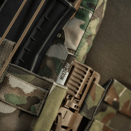 M-Tac Frontpanel til Cuirass QRS Plate Carrier 3 Magasiner i camouflagemateriale med elastik, NIJ-certificeret, galleri position 1.