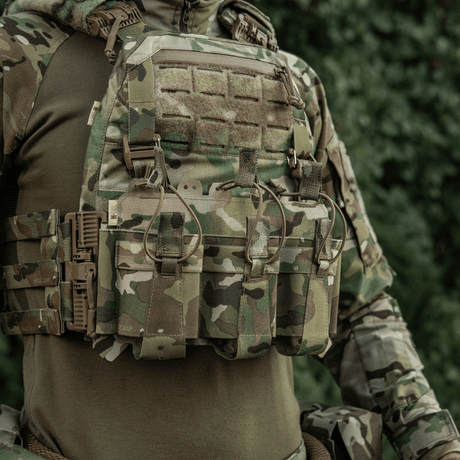 M-Tac Frontpanel til Cuirass QRS Plate Carrier 3 Magasiner med elastikremme i multicam, NIJ-certificeret, galleri position 1.