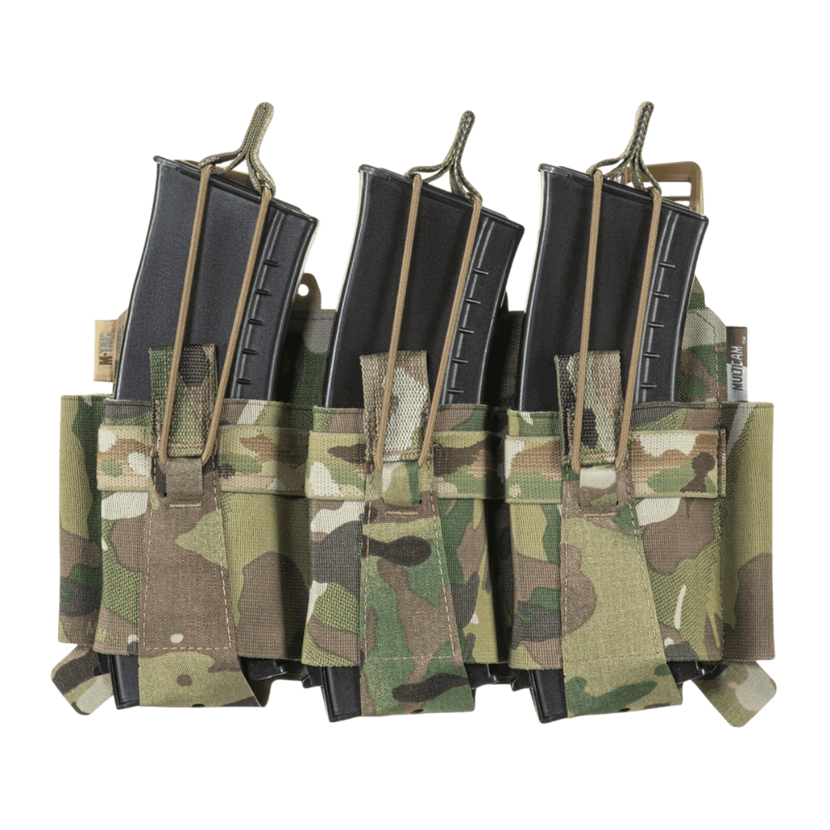 M-Tac Frontpanel til Cuirass QRS Pladebærer Tre Magasiner i camouflage med tre magasinholdere til AK/AR-serien.