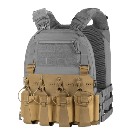 M-Tac frontpanel till Plate Carrier Cuirass QRS för 4 magasin i elastiskt material, NIJ-certifiering, funktionell förvaring, galleri position 1.