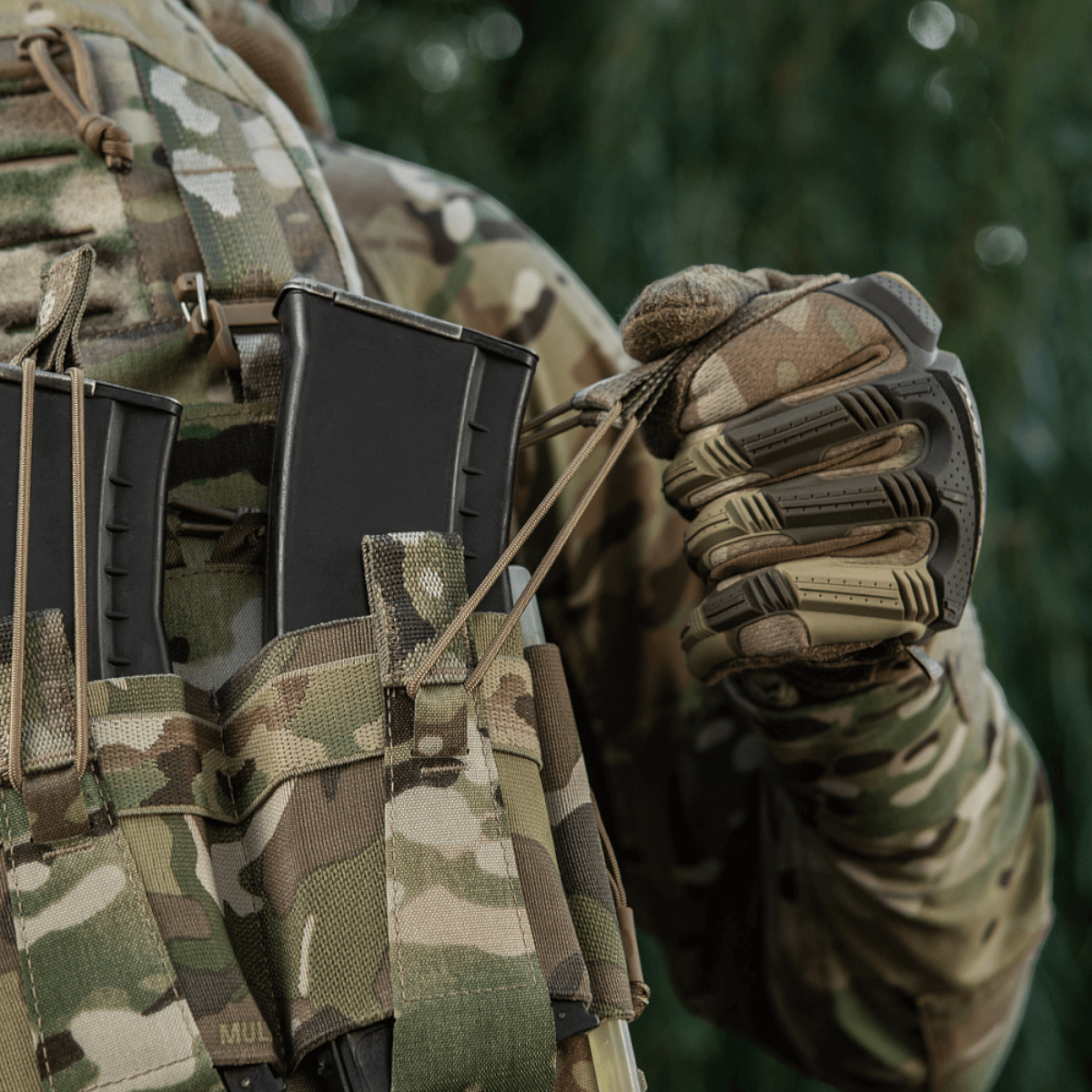 M-Tac Frontpanel til Plate Carrier Cuirass QRS til 4 Magasiner, funktionelt magasinholder af elastik og Cordura Squadron materiale