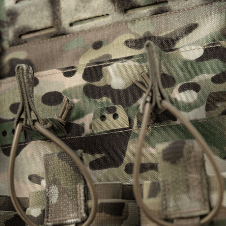 M-Tac frontpanel till Plate Carrier Cuirass QRS för 4 magasin i multicam nylon med elastiska Magpul-förvaringsfickor, NIJ-certifiering, galleri position 1.