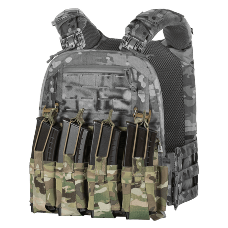 M-Tac frontpanel till Plate Carrier Cuirass QRS för 4 magasin i multicam elastiskt material, NIJ-certifiering, galleri position 1.