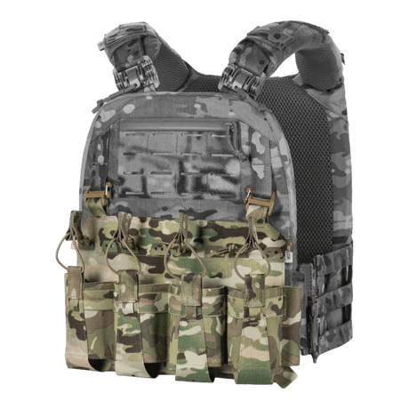 M-Tac frontpanel till Plate Carrier Cuirass QRS för 4 magasin i multicam elastiskt material, NIJ-certifiering, galleri position 1.
