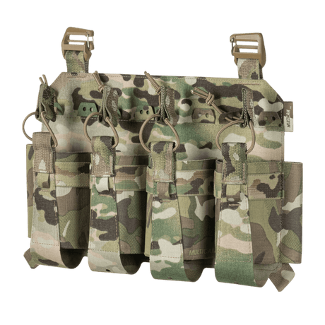 M-Tac frontpanel till Plate Carrier Cuirass QRS för 4 magasin i multicam nylon med elastiska remmar, NIJ-certifiering, galleri position 1.