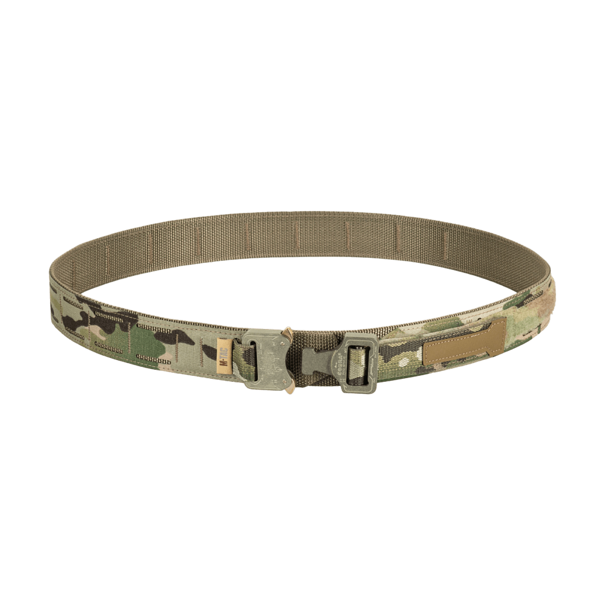 M-Tac Cobra Buckle Taktisk Bælte Laser Cut i camouflage design med AustriAlpin COBRA lås og MOLLE interface.