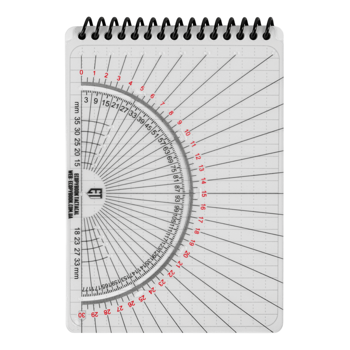 M-Tac Ecopybook Tactical – alt-vejr notesbog med vandtætte ark og vinkelmåler til brug under svære vejrforhold.