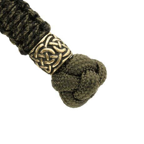 M‑Tac Knife Lanyard Scandinavian flätad paracord med dekorativ knut och metallring, idealisk för personliga fickknivar.