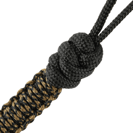 M-Tac Lanyard Scandinavian Mannaz med snodd paracord och skandinaviska motiv i svart och brunt