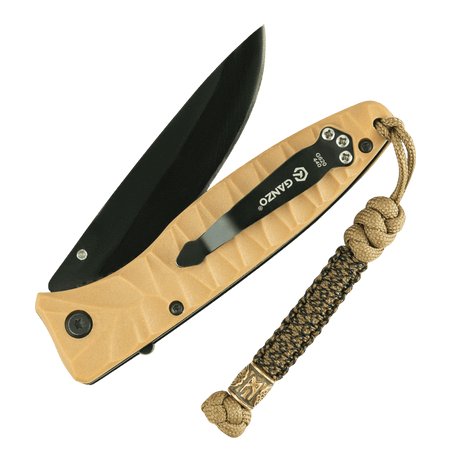 M-Tac Lanyard Scandinavian Mannaz kniv med snodd paracord och pärla i skandinavisk design, stilfullt tillbehör för utrustning
