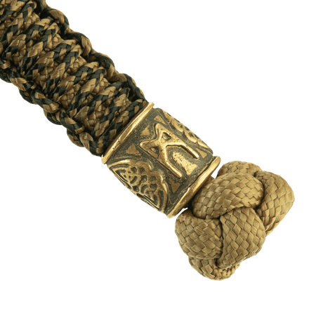 M-Tac Lanyard Scandinavian Mannaz med snodd paracord och dekorativ skandinavisk pärla i närbild, idealisk för knivar och ficklampor