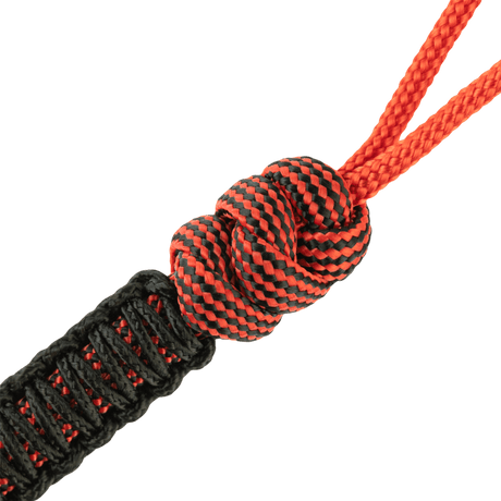 M-Tac Lanyard Scandinavian Mannaz i svart och rött paracord med skandinavisk pärla. Praktisk för knivar och utrustning