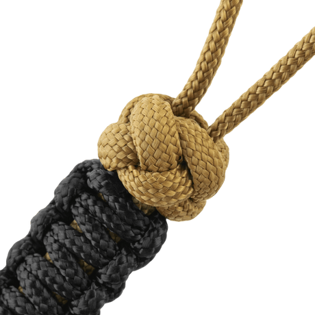 M-Tac Lanyard Scandinavian Small Chinese Knot i svart och guld snodd paracord med skandinaviskt knutdesign