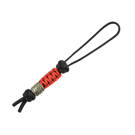 M-Tac Lanyard Scandinavian Small Chinese Knot med röd paracord och dekorativ skandinavisk pärla för tillbehör och verktyg