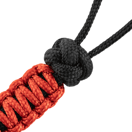 M-Tac Lanyard Scandinavian Small Chinese Knot med paracord och skandinavisk dekorativ pärla i svart och rött