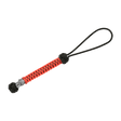 M-Tac Knife Lanyard Ninja i svart och röd paracord med cupronickelpärlor, 14,5 cm lång, praktiskt greppförlängare