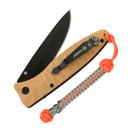 M-Tac Knife Lanyard Ninja, en flätad paracordslina för knivar, ger stil och funktionalitet med 14,5 cm längd och cupronickelpärla